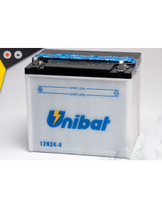 Batterie Unibat 12N24-4 - Livrée avec flacons d'acide séparé.