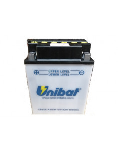 Batterie Unibat CB14A-A2 - Livrée avec flacons d'acide séparé.