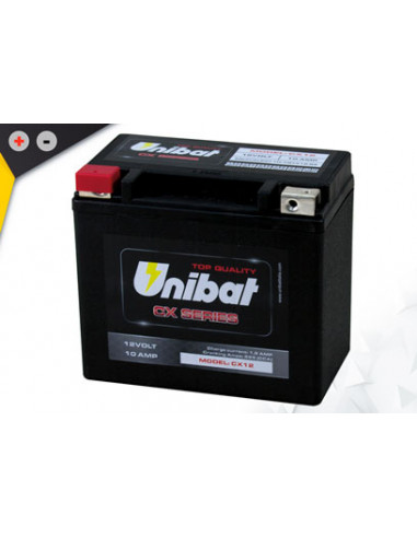 Batterie Unibat CX12 - Super renforcé activé en Usine.