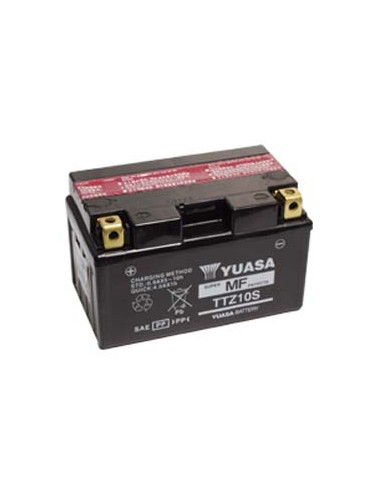 Batterie YUASA TTZ10S-BS (10S) livrée avec les flacons d'acide
