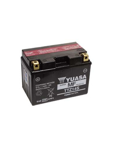 Batterie YUASA TTZ14S-BS (14S) livrée avec les flacons d'acide