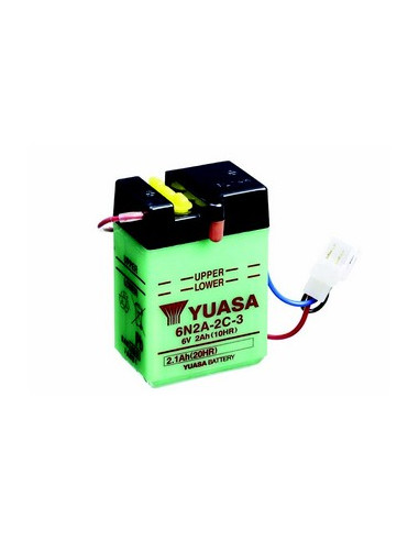 Batterie YUASA 6N2A-2C3 (6N2A2C3) acide non incluse