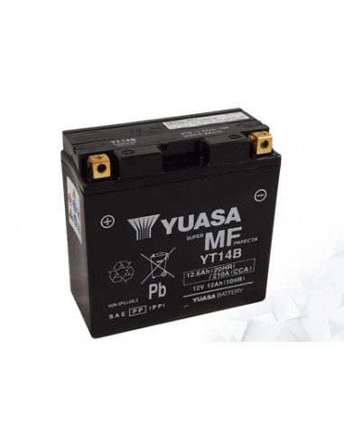 Batterie AGM Activated Pré-remplie YUASA YT14B (14B4)