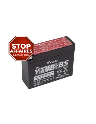 Batterie YUASA YT4B-BS livrée avec les flacons d'acide PROMO