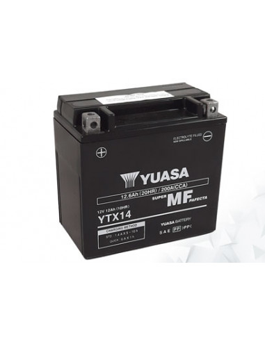 Batterie AGM Activated Pré-remplie YUASA YTX14 (14BS)