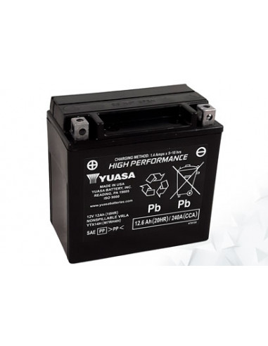Batterie AGM Activated Pré-remplie YUASA YTX14H (14HBS)