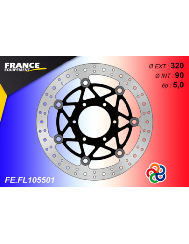 Disque de frein Gamme Essentiel FE.FL105501 / Oeillets Couleurs