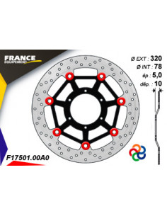 Disque de frein Gamme Essentiel FE.FL17501 / Oeillets Couleurs