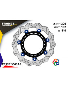 Disque de frein Gamme Essentiel FE.FL33501V / Oeillets Couleurs