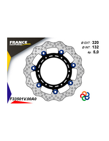 Disque de frein Gamme Essentiel FE.FL33501V / Oeillets Couleurs