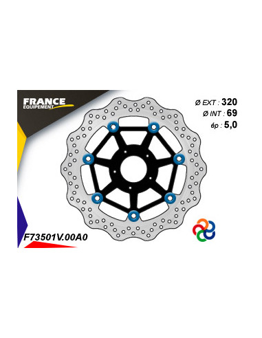 Disque de frein Gamme Essentiel FE.FL73501V / Oeillets Couleurs