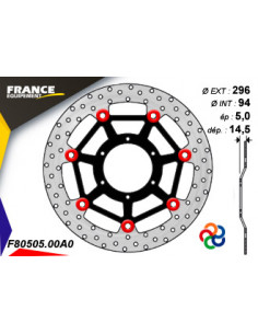 Disque de frein Gamme Essentiel FE.FL80505 / Oeillets Couleurs