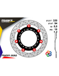 Disque de frein Gamme Essentiel FE.FL84501 / Oeillets Couleurs
