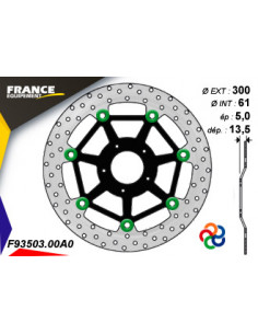 Disque de frein Gamme Essentiel FE.FL93503 / Oeillets Couleurs