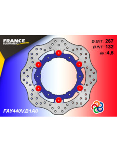 Disque Essentiel FLAY440V / Centre BLEU (B1) / Oeillets Couleurs