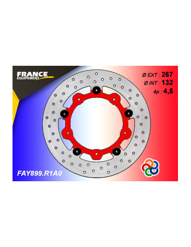 Disque Essentiel FLAY899 / Centre ROUGE (R1) / Oeillets Couleurs