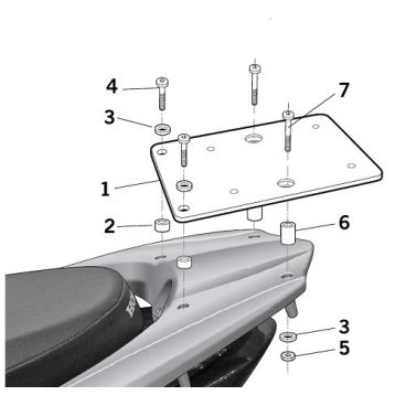 Porte paquet Shad Top Master HONDA Vision 125