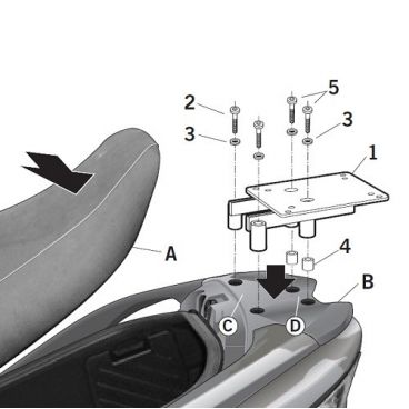 Porte paquet Shad Top Master Suzuki Burgman 400