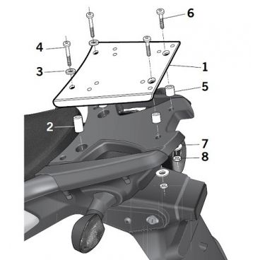 Porte paquet Shad Top Master Suzuki V-Strom 650