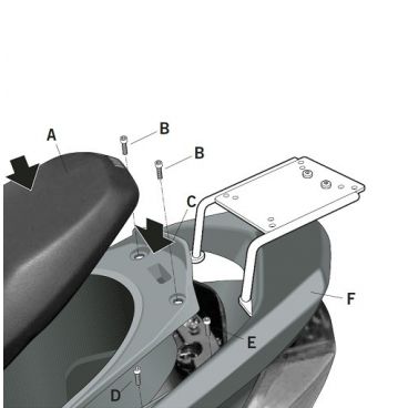 Porte paquet Shad Top Master YAMAHA CYGNUS X 125 04-06