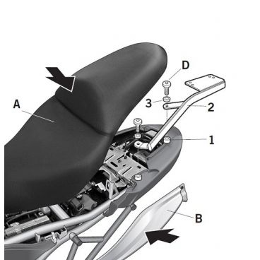 Porte paquet Shad Top Master KAWASAKI 650 VERSYS 07 09