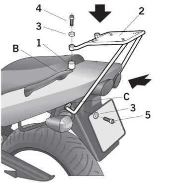 Porte paquet Shad Top Master KAWASAKI ZR7 / S