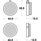 Plaquettes de frein moto SBS Ceramic 500 HF