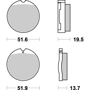 Plaquettes de frein moto SBS Ceramic 501 HF