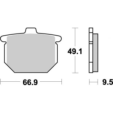 Plaquettes de frein moto SBS Ceramic 517 HF