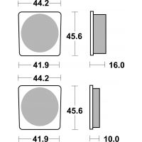 Plaquettes de frein moto SBS Ceramic 522 HF