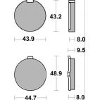 Plaquettes de frein moto SBS Ceramic 524 HF Plaquettes de frein moto SBS Ceramic 524 HF