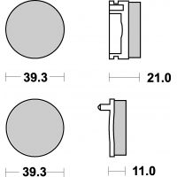 Plaquettes de frein moto SBS Ceramic 525 HF