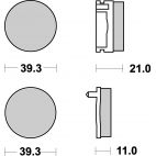 Plaquettes de frein moto SBS Ceramic 525 HF Plaquettes de frein moto SBS Ceramic 525 HF