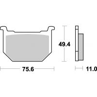Plaquettes de frein moto SBS Ceramic 533 HF