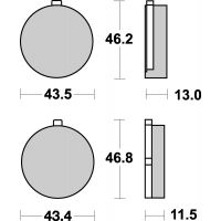 Plaquettes de frein moto SBS Ceramic 538 HF