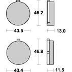 Plaquettes de frein moto SBS Ceramic 538 HF Plaquettes de frein moto SBS Ceramic 538 HF