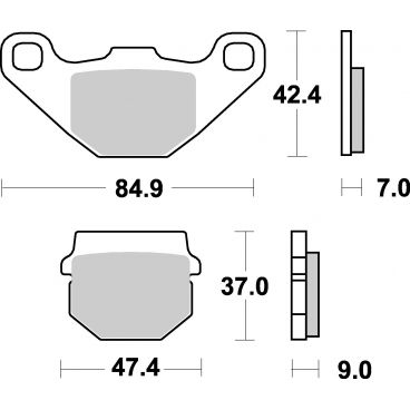Plaquettes de frein moto SBS Ceramic 544 HF