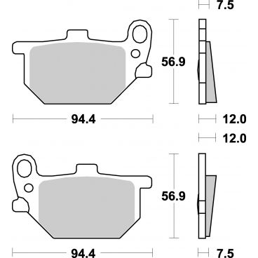 Plaquettes de frein moto SBS Ceramic 545 HF