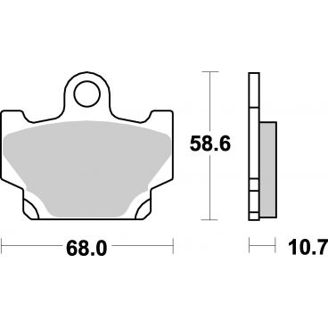 Plaquettes de frein moto SBS Ceramic 550 HF