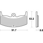 Plaquettes de frein moto SBS Ceramic 552 HF