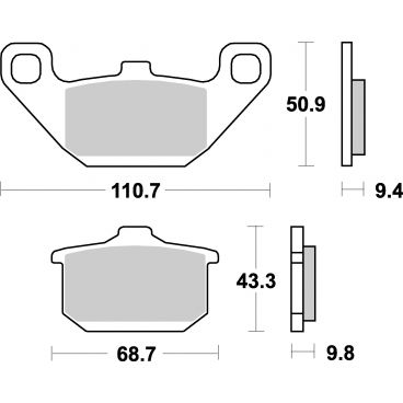 Plaquettes de frein moto SBS Ceramic 557 HF