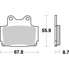 Plaquettes de frein moto SBS Ceramic 570 HF Plaquettes de frein moto SBS Ceramic 570 HF