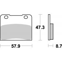 Plaquettes de frein moto SBS Ceramic 578 HF