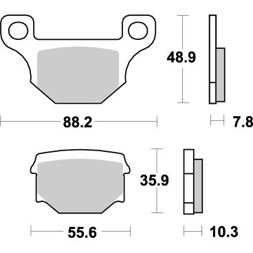 Plaquettes de frein moto SBS Ceramic 585 HF