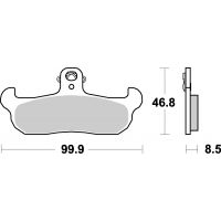 Plaquettes de frein moto SBS Ceramic 608 HF