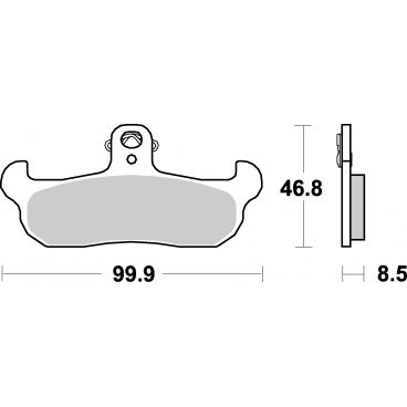 Plaquettes de frein moto SBS Ceramic 608 HF