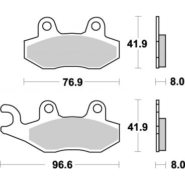 Plaquettes de frein moto SBS Ceramic 611 HF