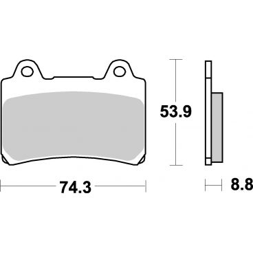 Plaquettes de frein moto SBS Ceramic 613 HF