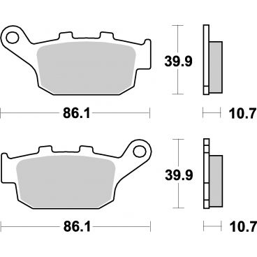 Plaquettes de frein moto SBS Ceramic 614 HF