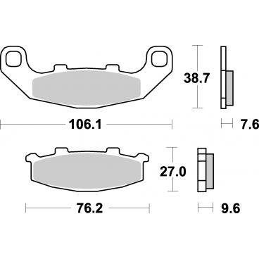 Plaquettes de frein moto SBS Ceramic 615 HF